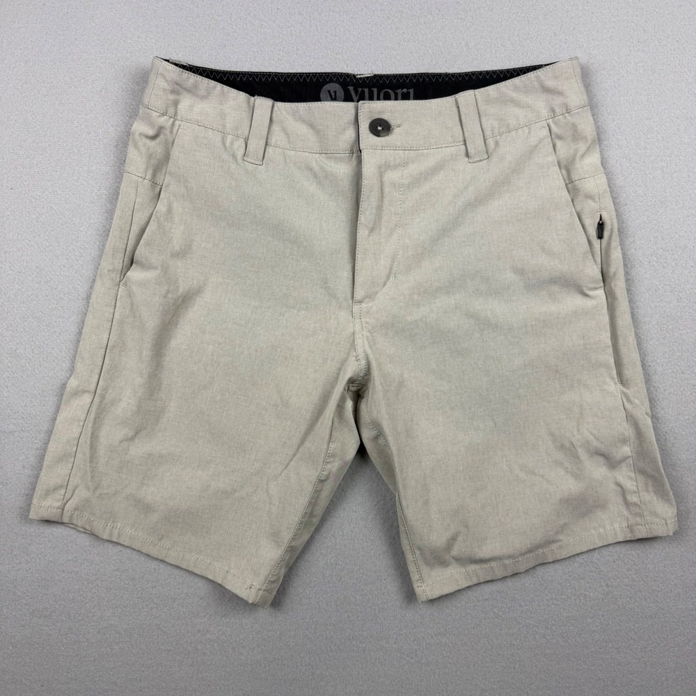 Vuori Mens 28 Khaki Aim Short V368 Performance Chino Hybrid Activewear
